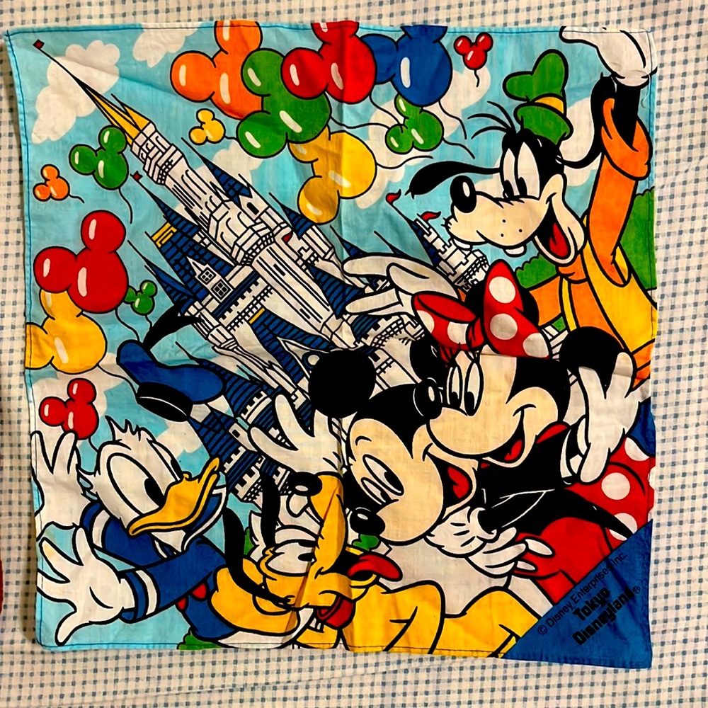 NWOT square Tokyo Disneyland handkerchief 2 pack